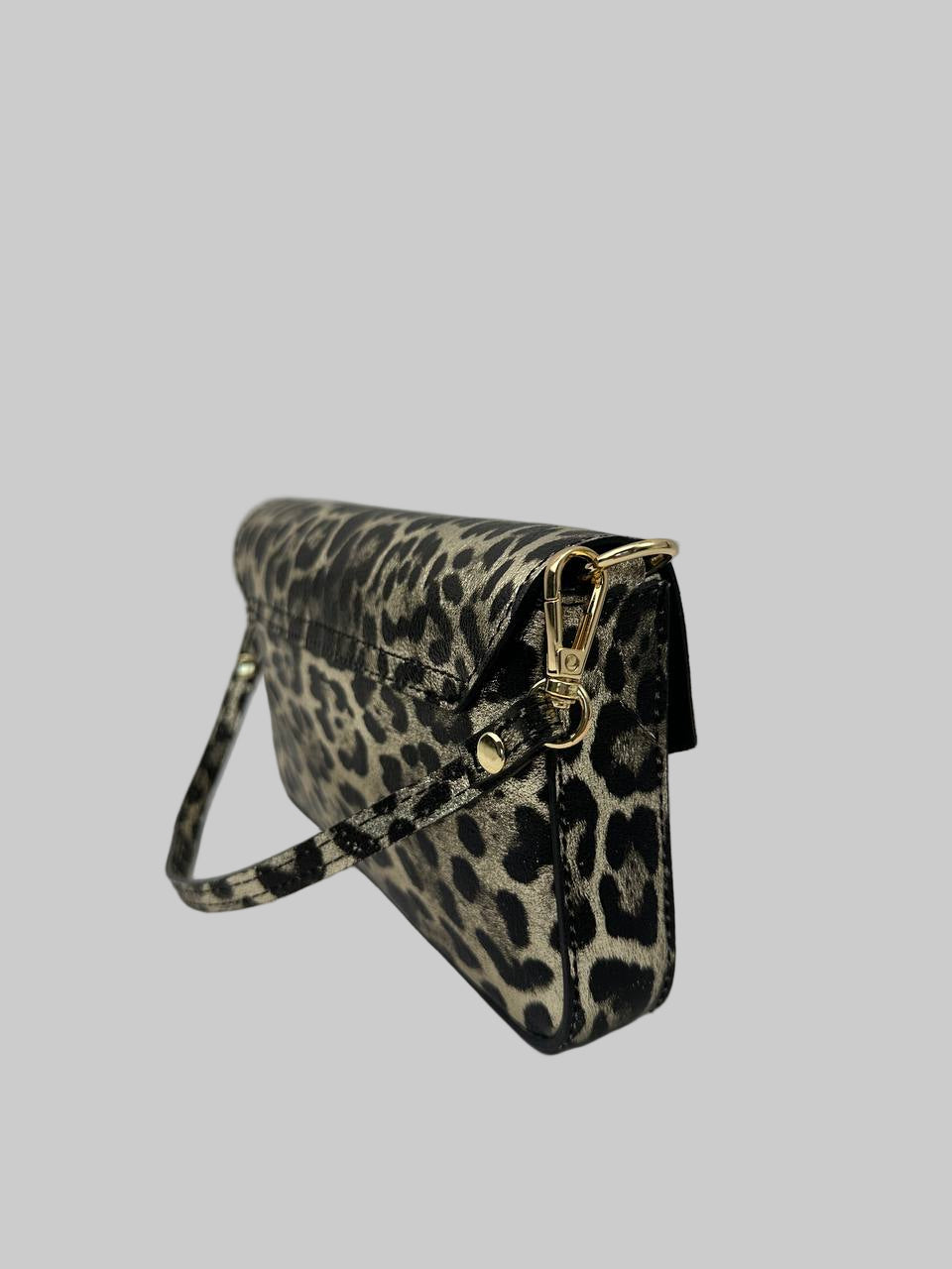 Sample Mini-kuvertväska i Läder Leopard /