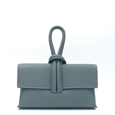 Leather bag "Barletta", Light blue