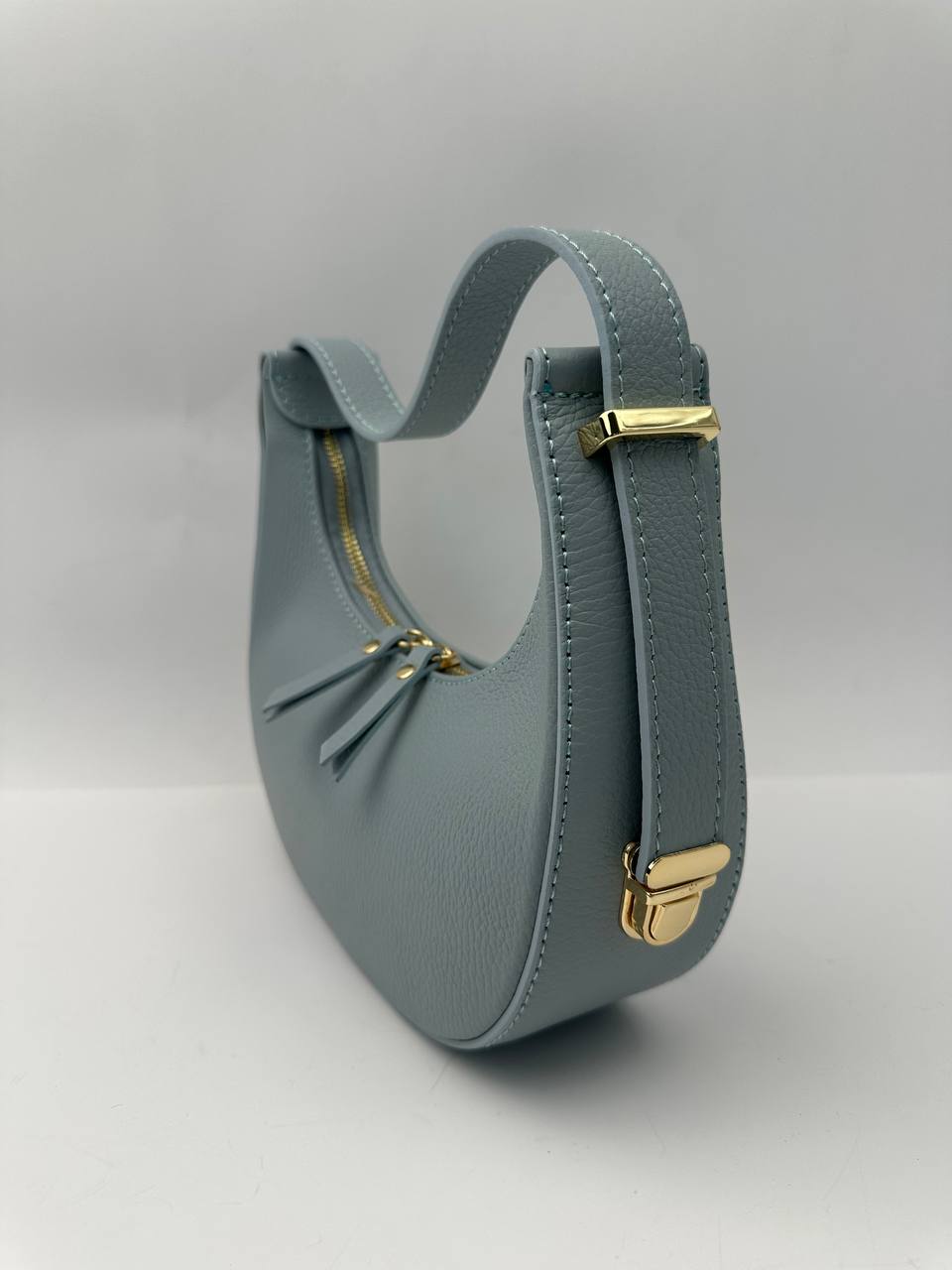 Sample Luna-mini Läderväska Ljusblå /