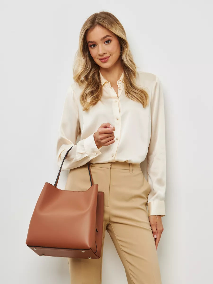 Leather bag "Brecia", Brown