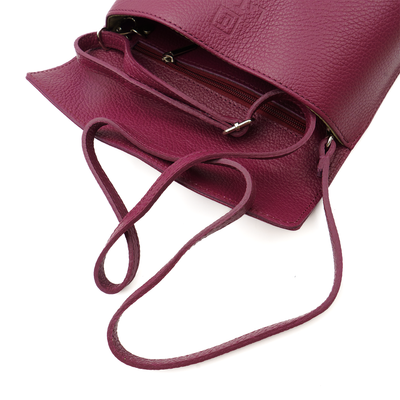 Leather bag "Barletta", Plum