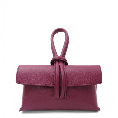 Leather bag "Barletta", Plum