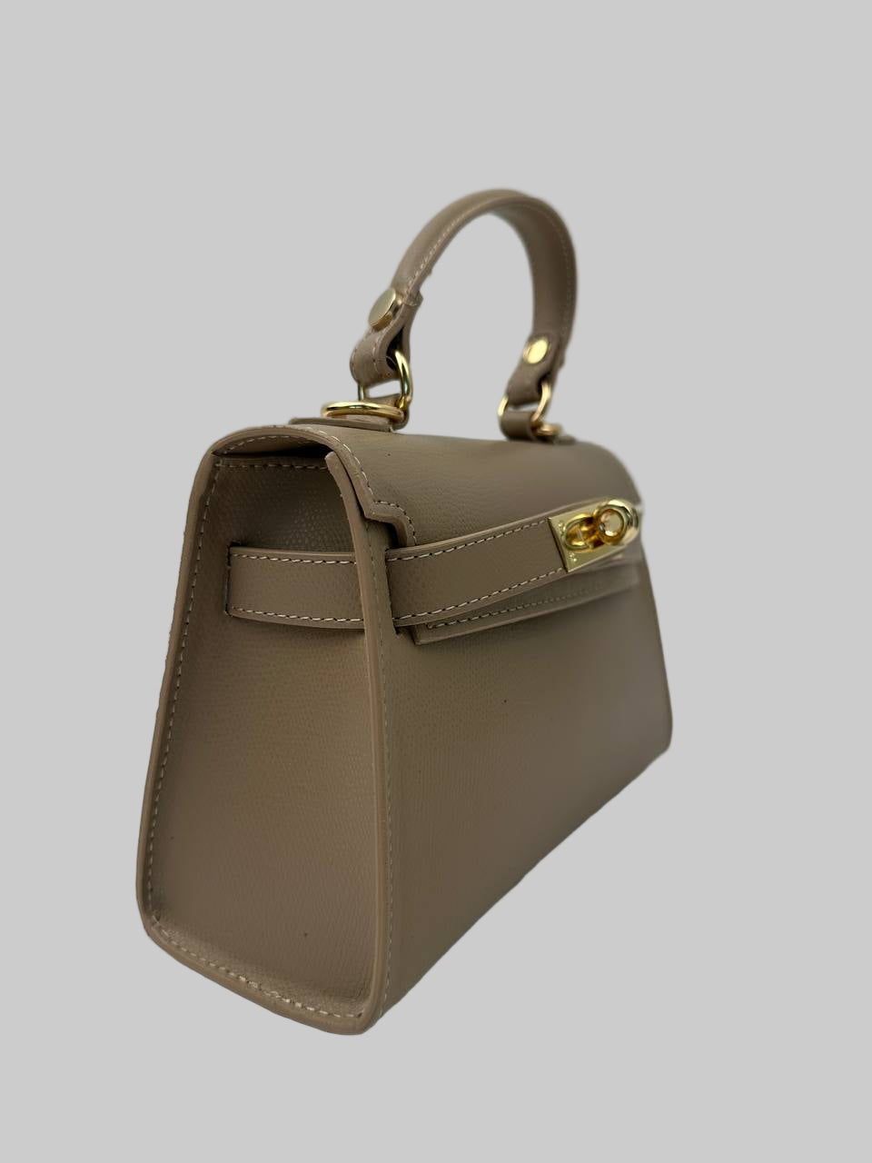 Sample Trento i Saffiano Läder Ljustaupe /