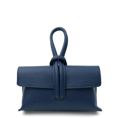 Leather bag "Barletta", Blue Jeans