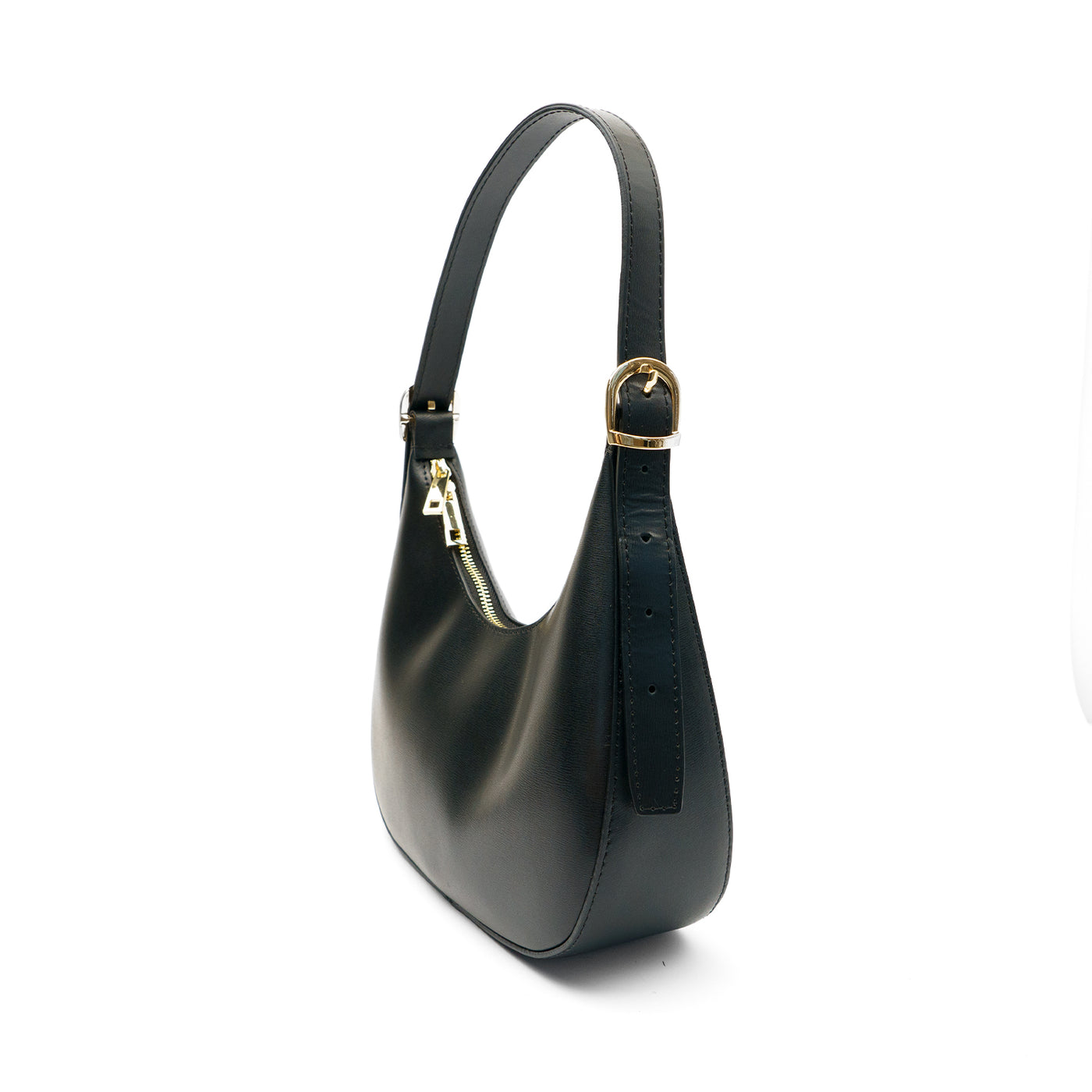 Leather bag "Savona" in saffiano leather, Black
