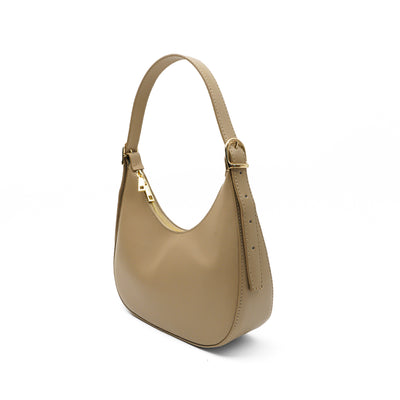 Leather bag "Savona" in saffiano leather, Light Taupe