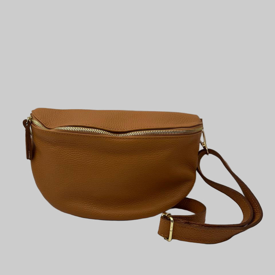 Sample Midjeväska i Läder Brun Maxi /