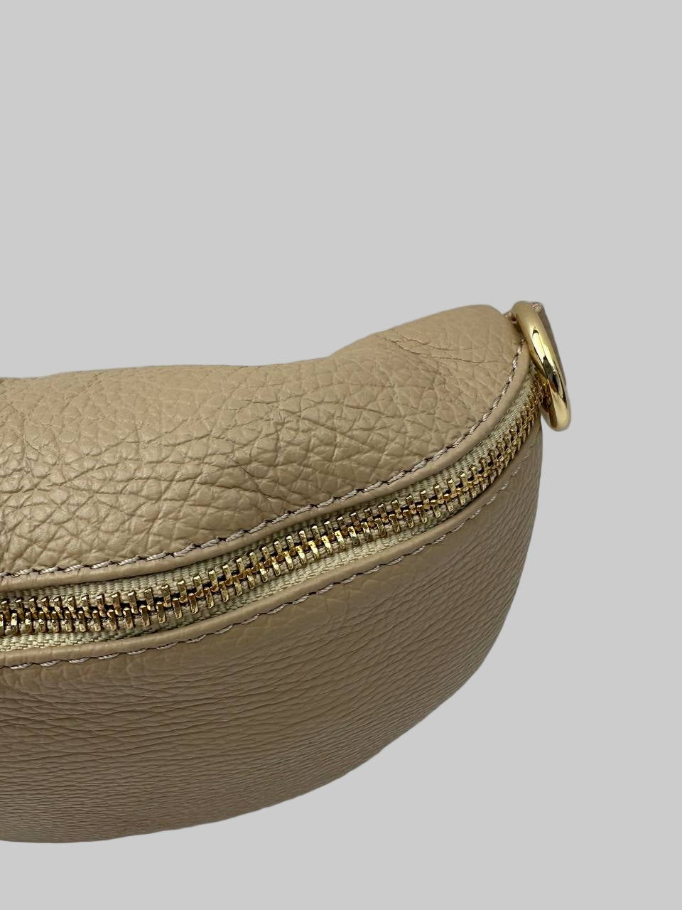 Sample Midjeväska-mini i Läder Beige /