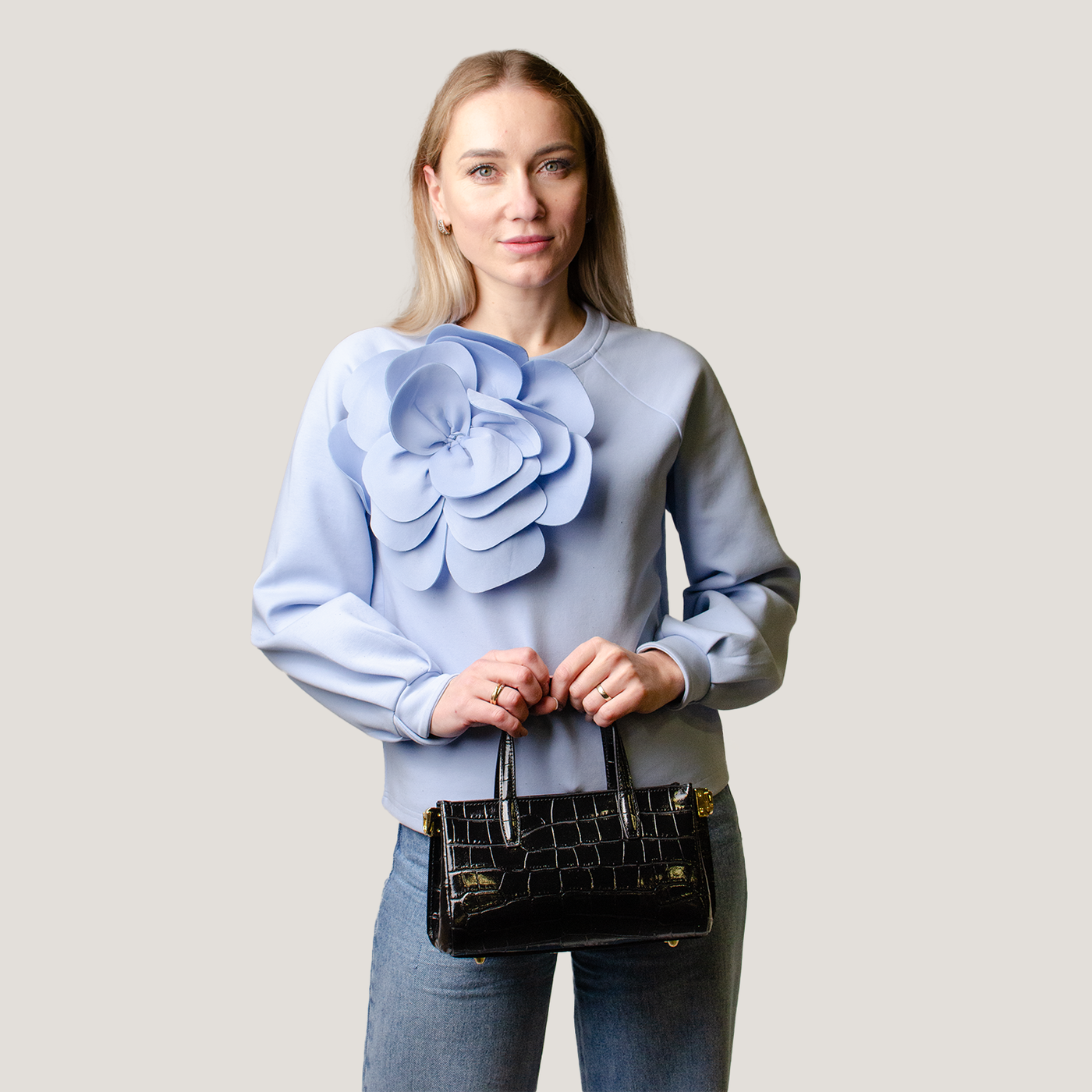 Väska i mocka "Cento" Svart