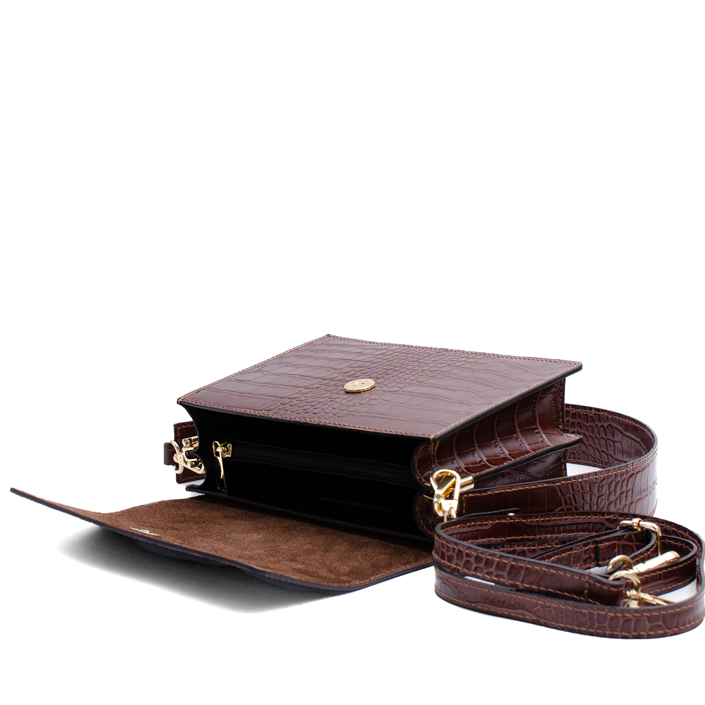 Väska "Ardea" Croco brun