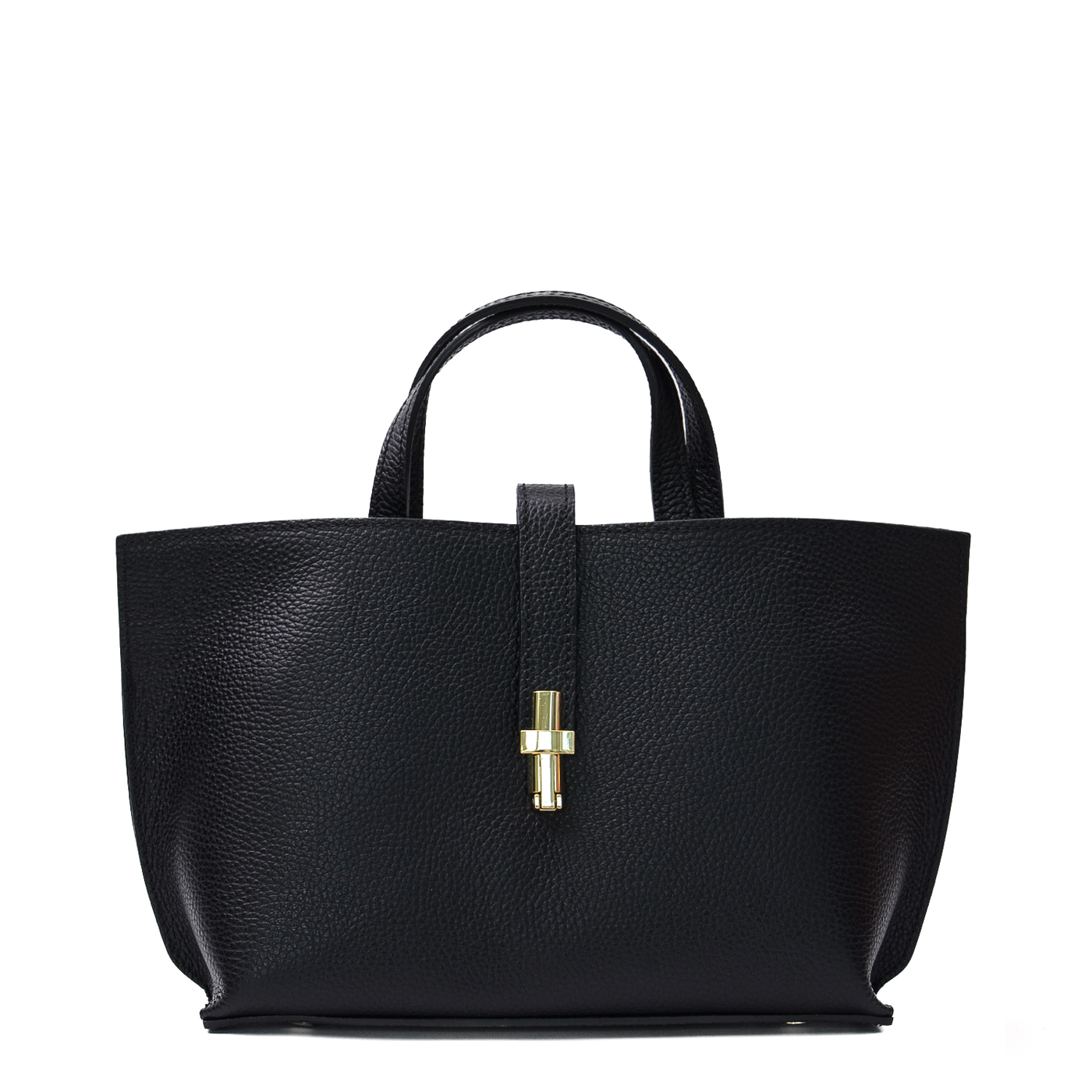 Väska i läder "Aversa" Svart