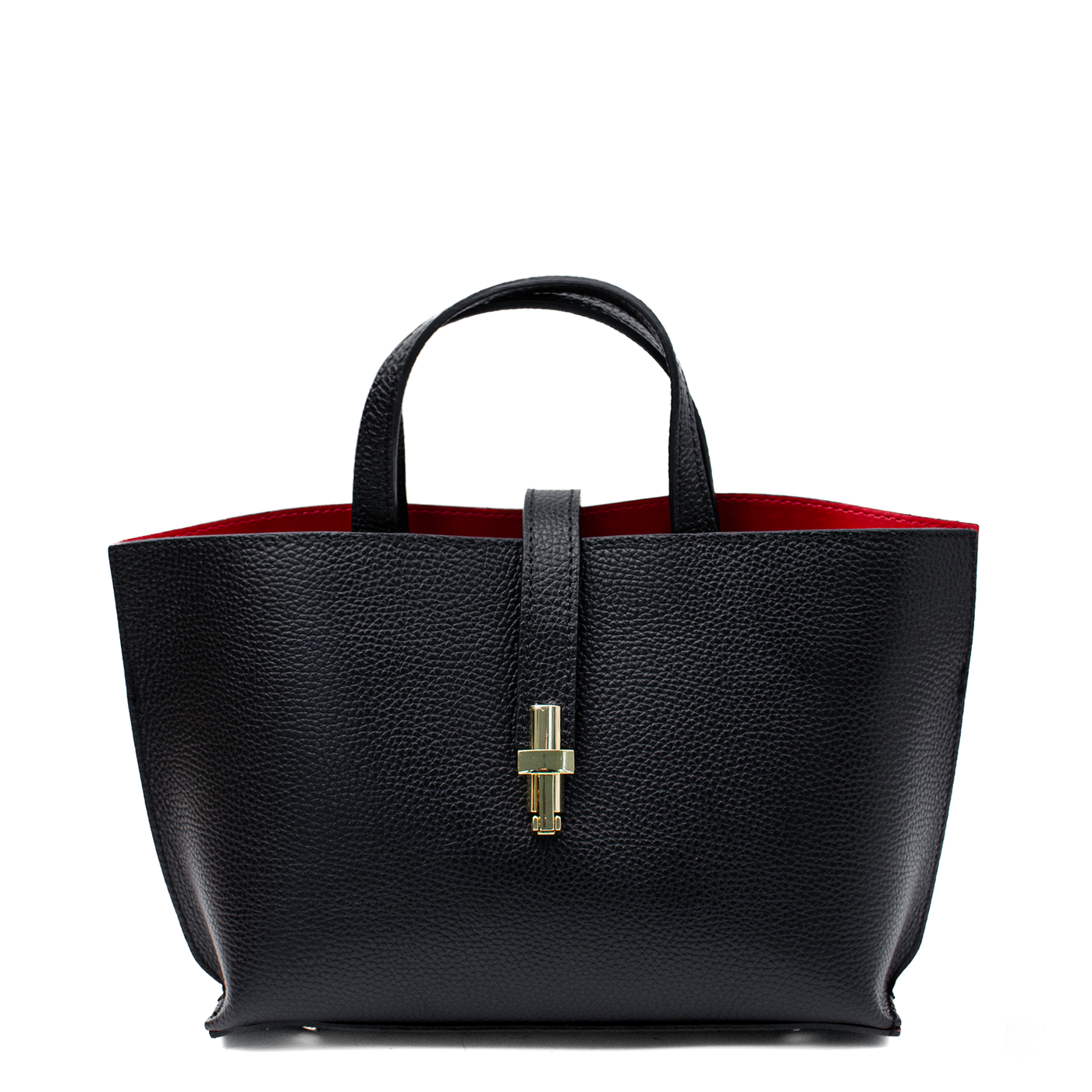 Väska i läder "Aversa" Svart