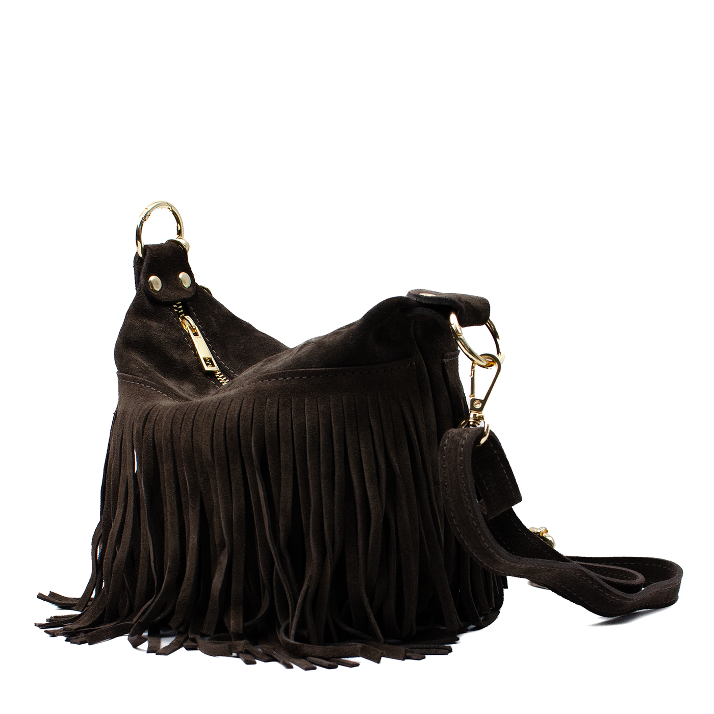 Väska i mocka "Cento" Espresso Ash