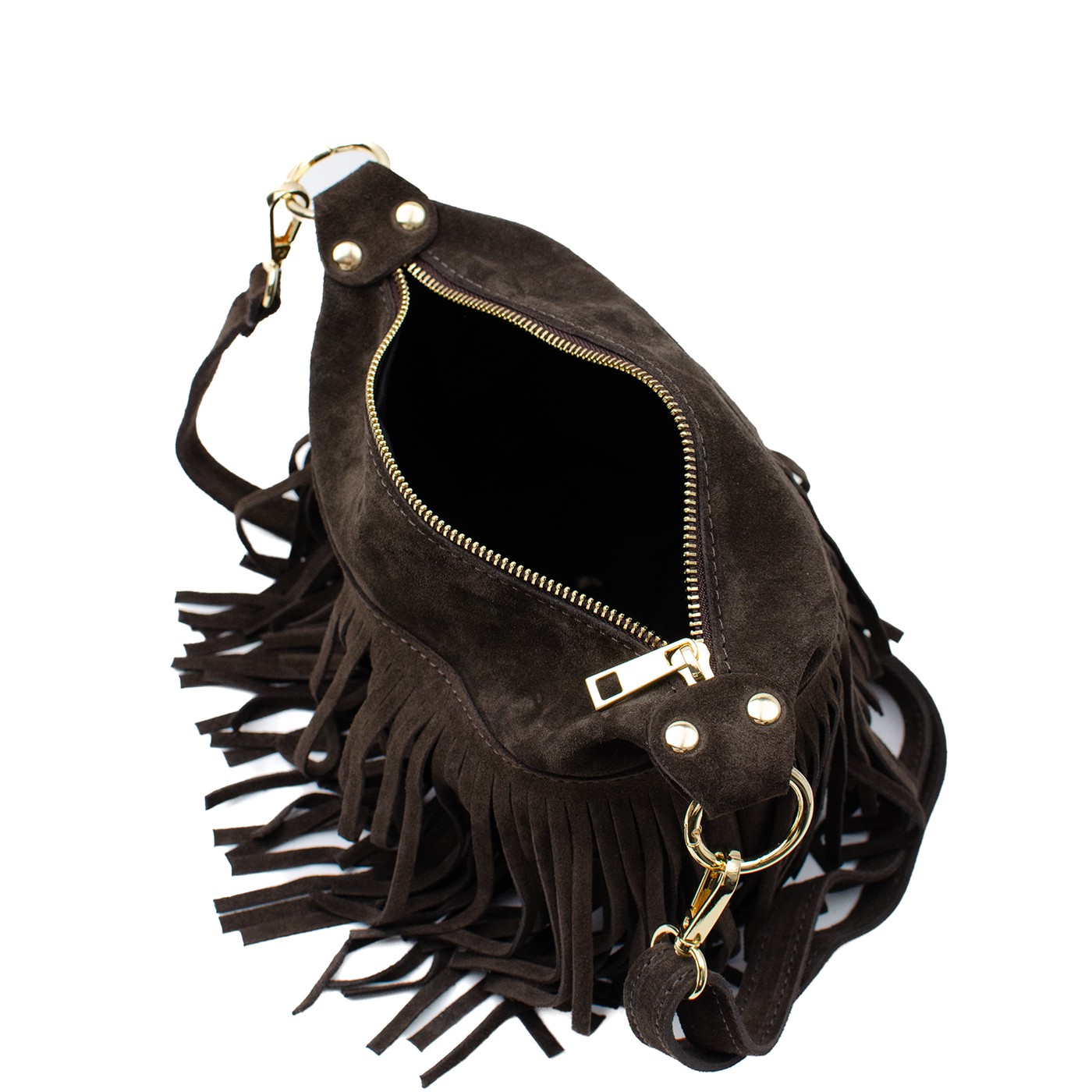 Väska i mocka "Cento" Espresso Ash