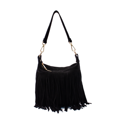 Väska i mocka "Cento" Svart