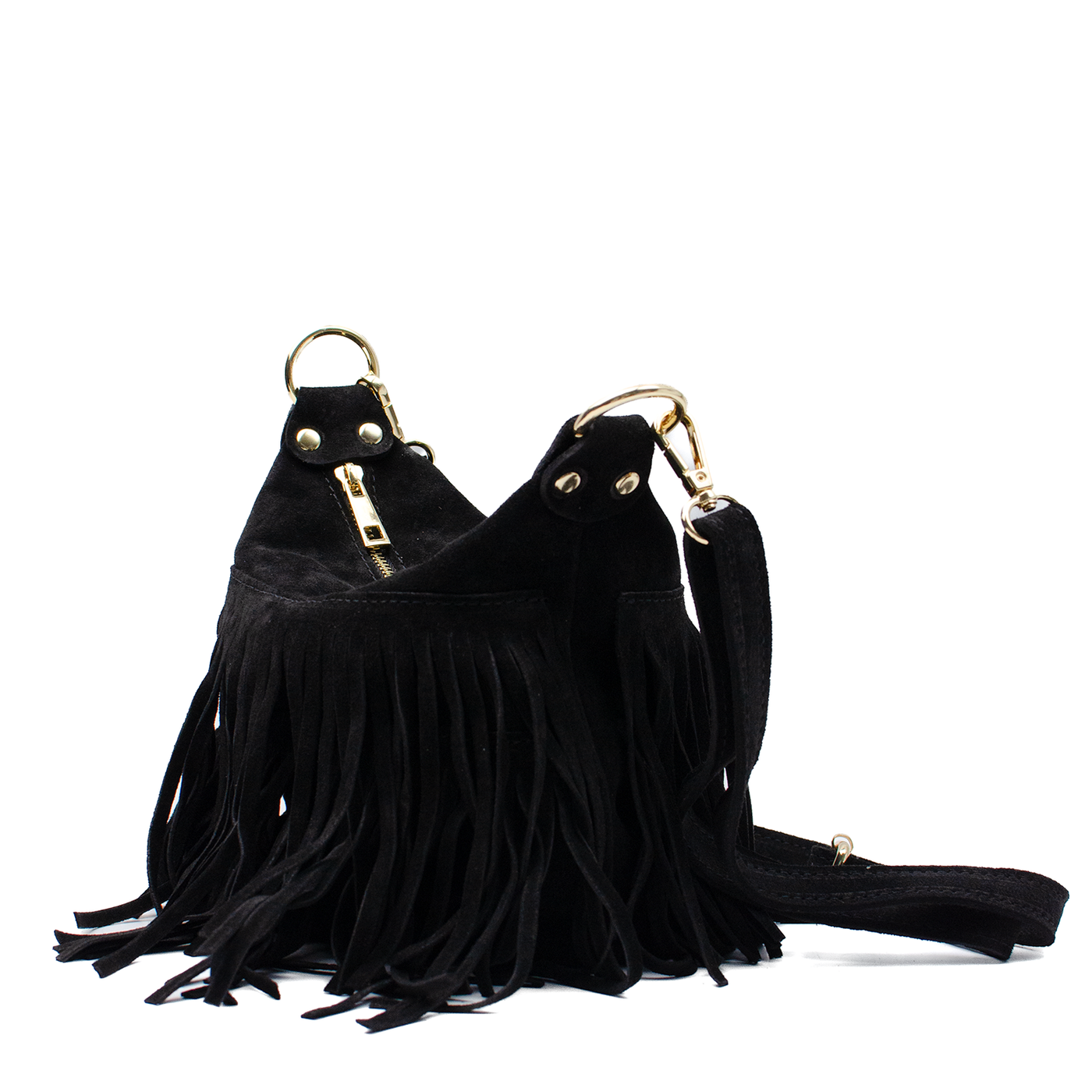 Väska i mocka "Cento" Svart