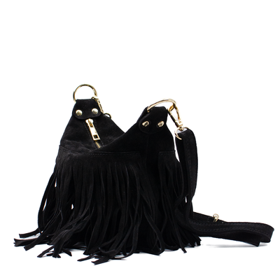 Väska i mocka "Cento" Svart