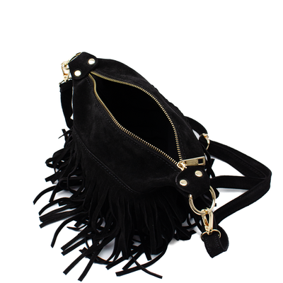 Väska i mocka "Cento" Svart