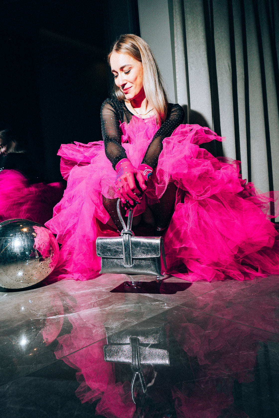 Skinnväska "Barletta" Silver