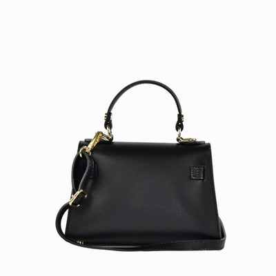Leather bag "Trento" in saffiano, black