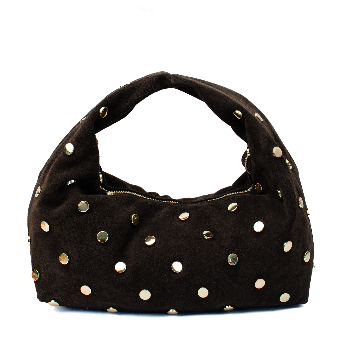 Mockaväska "Vasto" med nitar, Espresso Ash