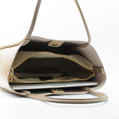 Shopping bag "Florence L" Light taupe