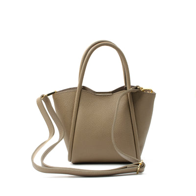 Leather bag "Florence S" Light taupe