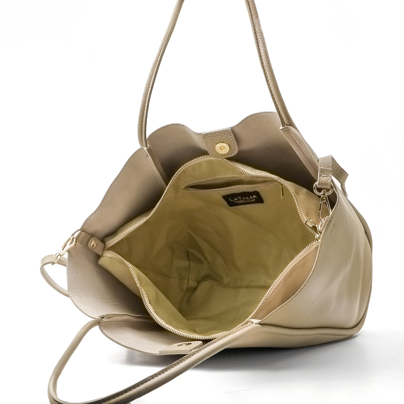 Sample Florence XL Läderväska Ljustaupe  /