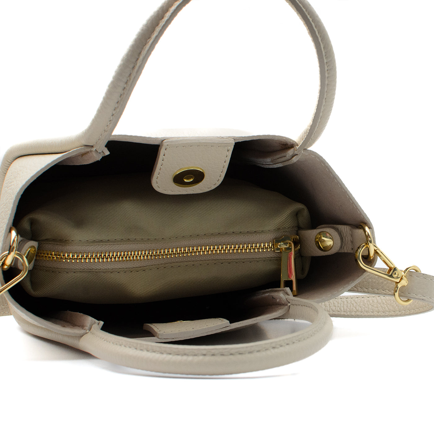 Leather bag "Florence S" Beige