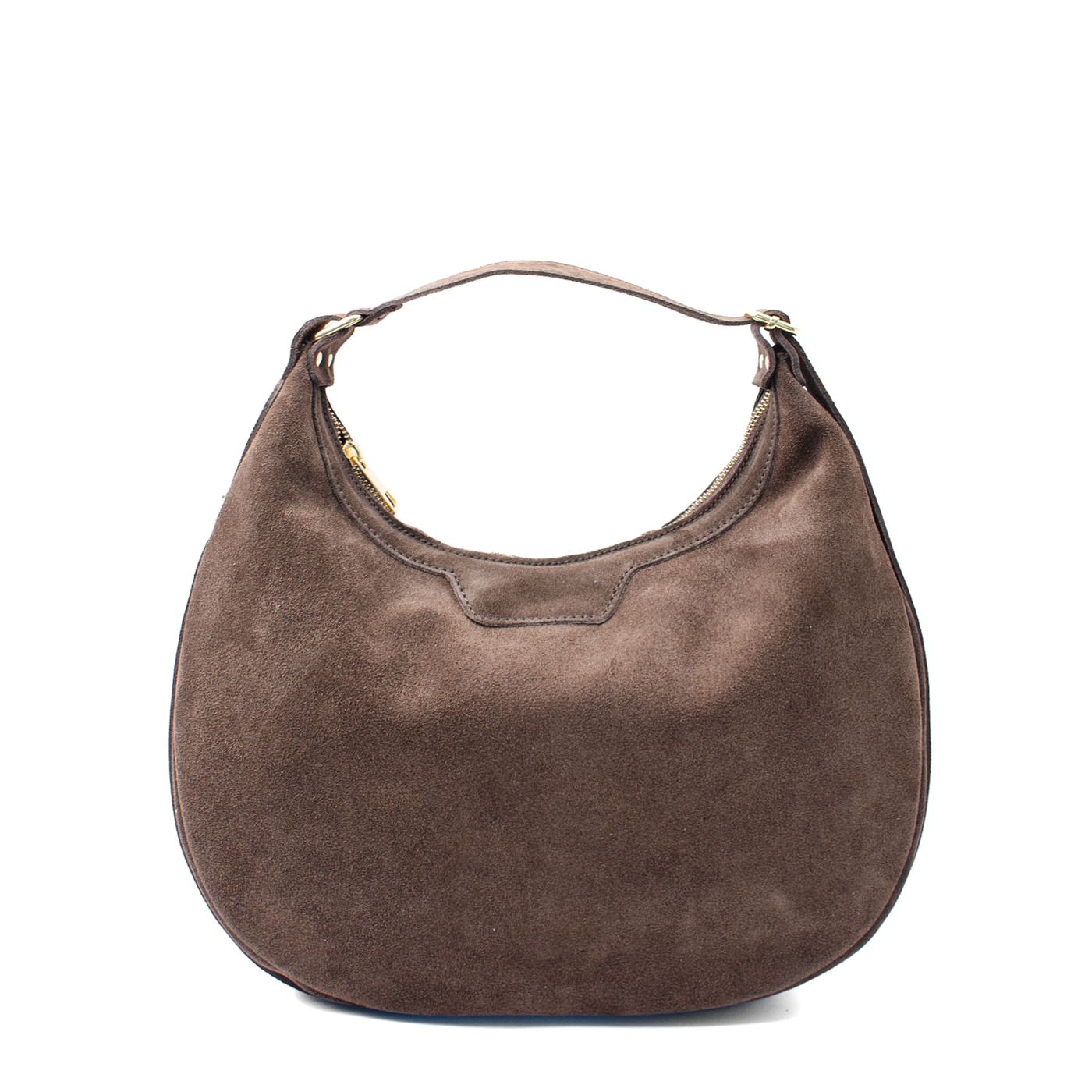 <tc>Hobo bag in genuine suede "Gela", Darkbrown</tc>