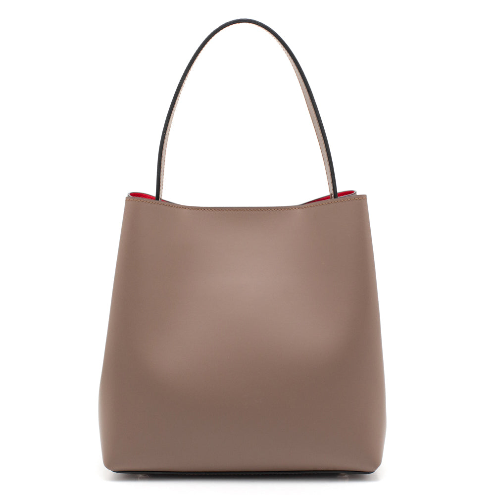 Leather bag "Brecia", Taupe