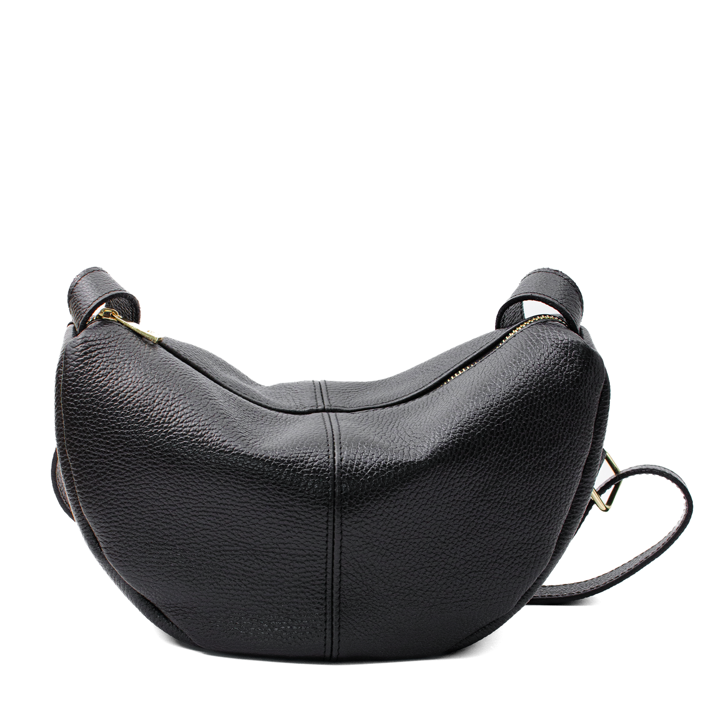 Crossbody väska i läder "Melfi" Svart