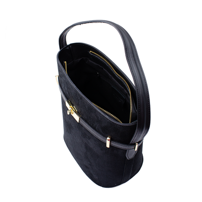 Väska "Molfetta" i mocka Espresso Ash