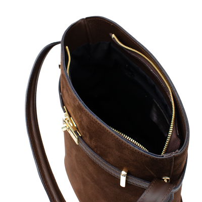 Väska "Molfetta" i mocka Chocolate