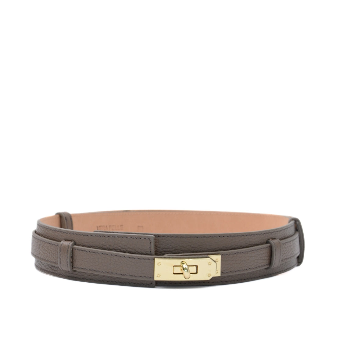 Läderbälte med vridlås Maxi