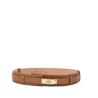 Läderbälte med vridlås Maxi