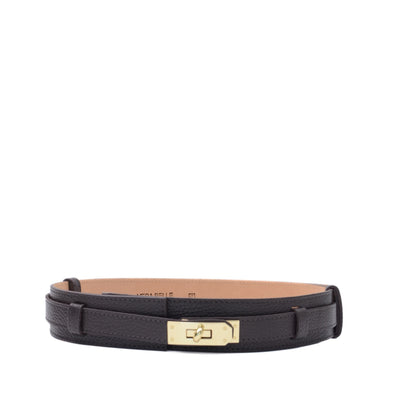 Läderbälte med vridlås Maxi