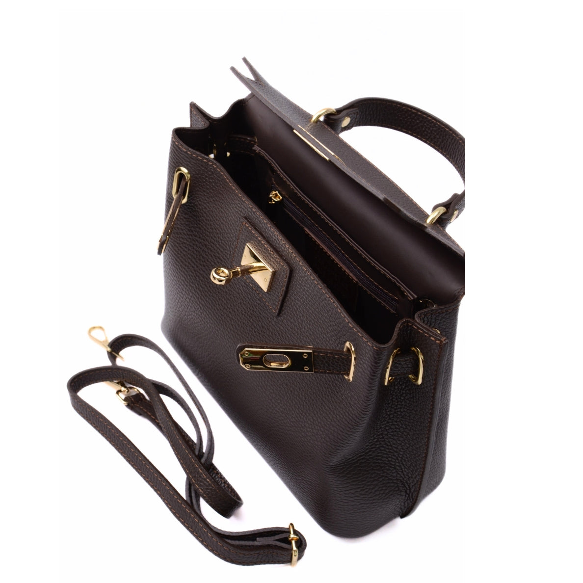 Leather bag "Rivoli" dark brown