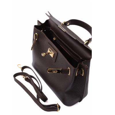 Leather bag "Rivoli" dark brown