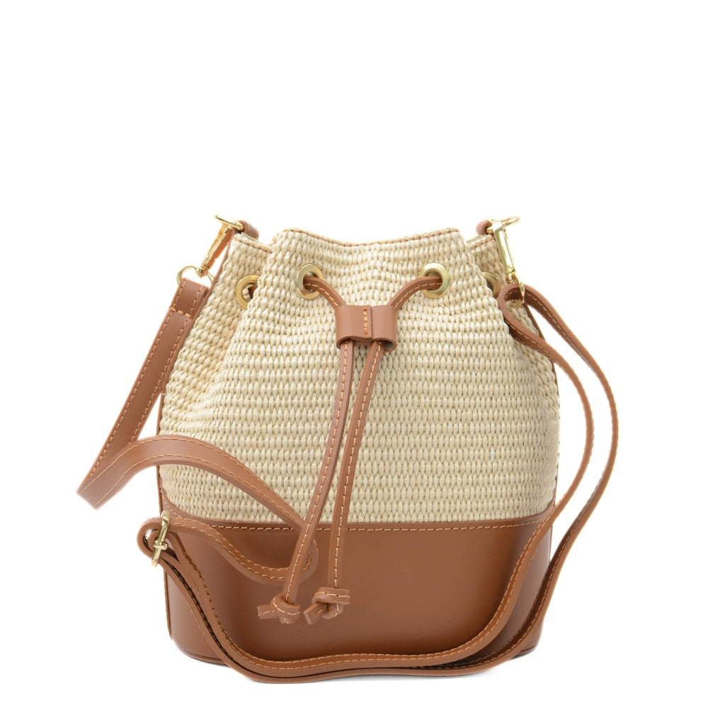 Stråväska "Avellino" Beige