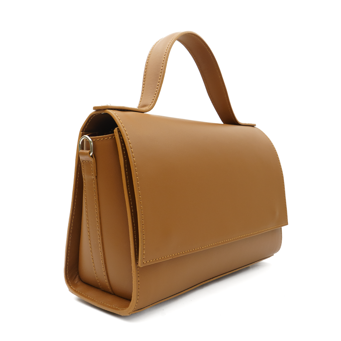 Handbag in genuine leather "Palermo", Brown