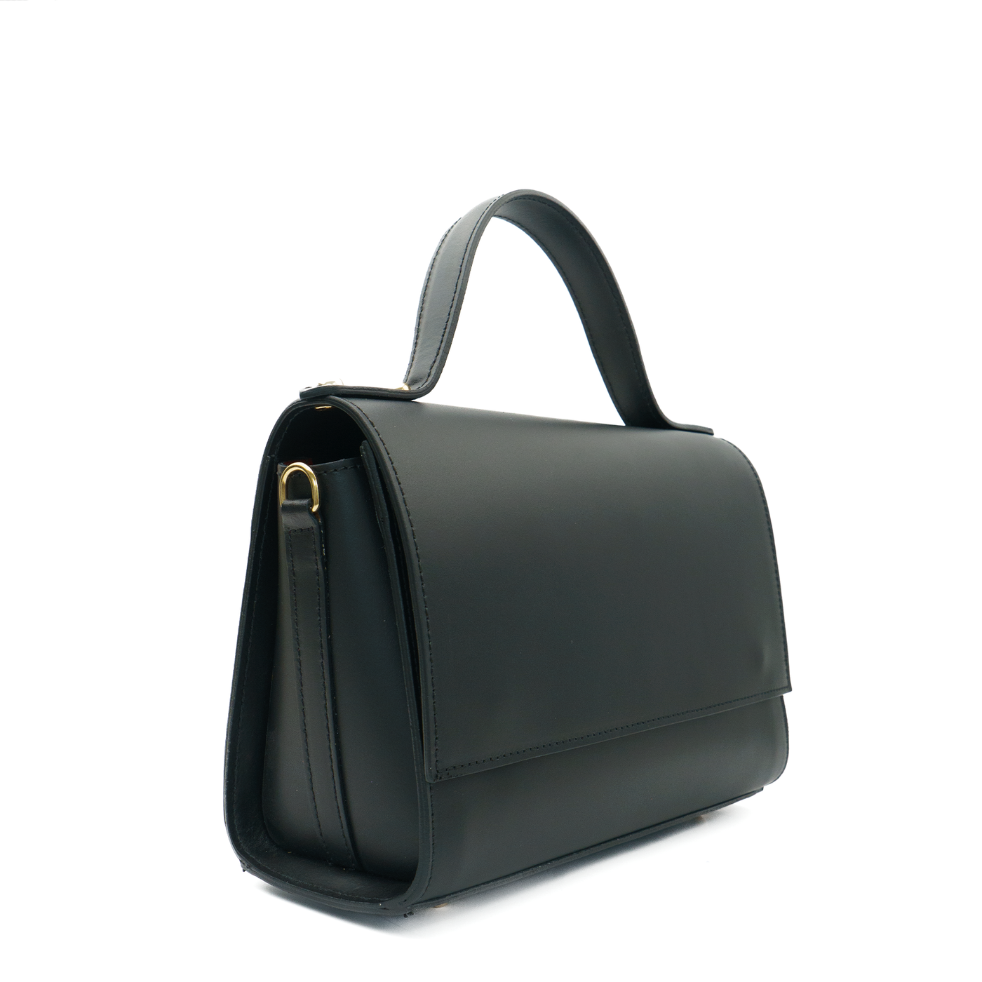 Handbag in genuine leather "Palermo", Black