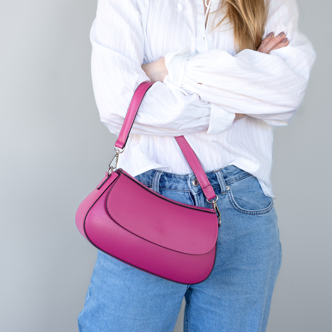 Sample Rimini Läderväska Fuchsia /