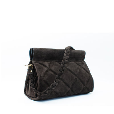 Bag "Sassari Suede Maxi", Dark Brown