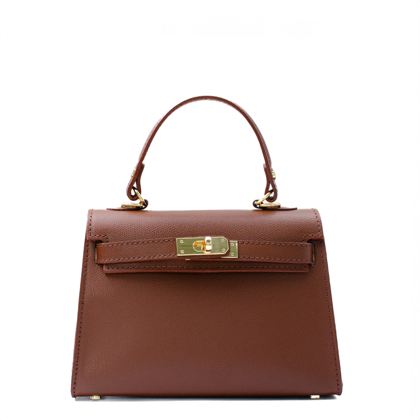<tc>Leather bag "Trento Maxi" in saffiano, Chocolate</tc>