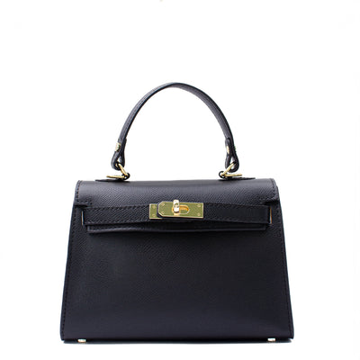 <tc>Leather bag "Trento Maxi" in saffiano, Black</tc>
