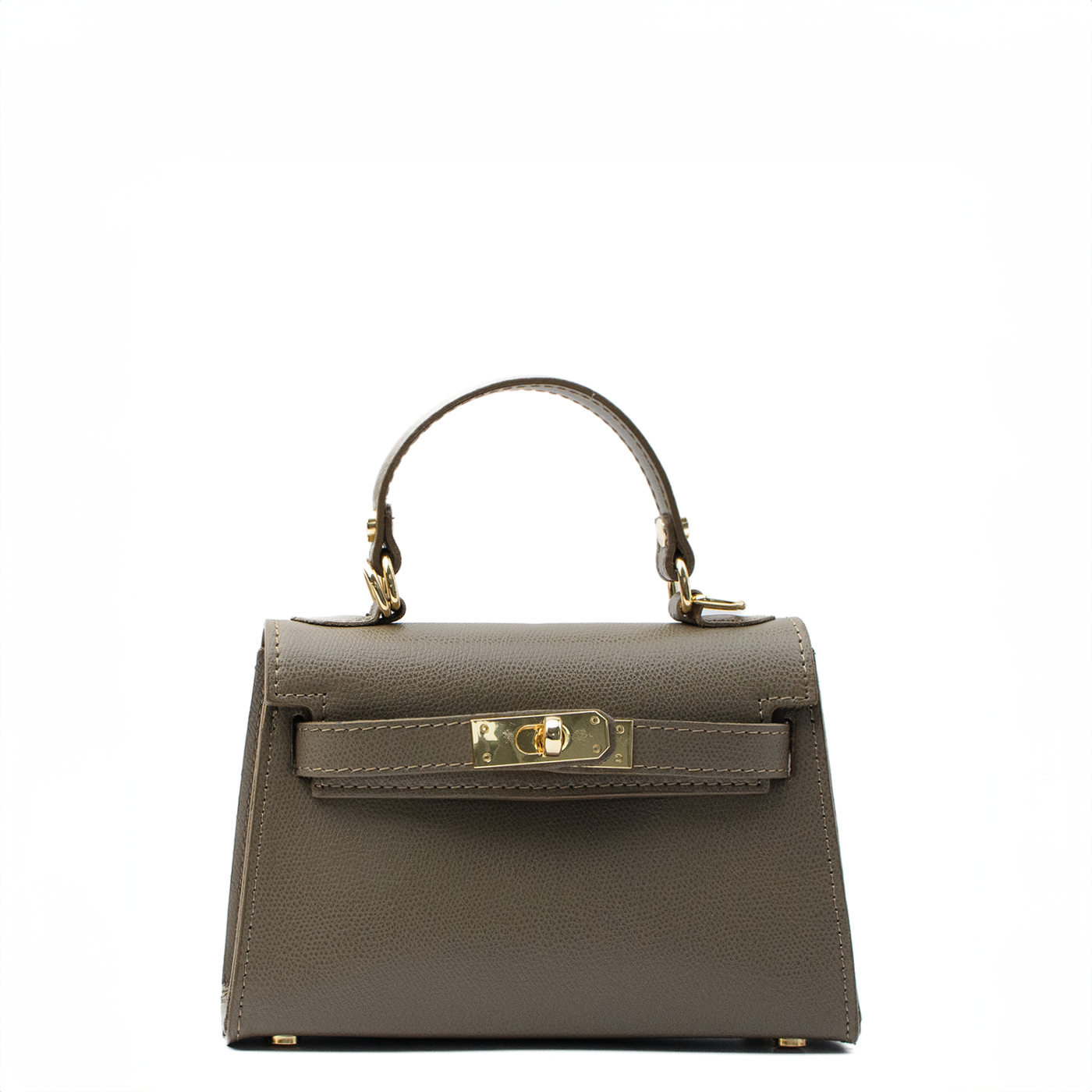 Leather bag "Trento" in saffiano, Taupe