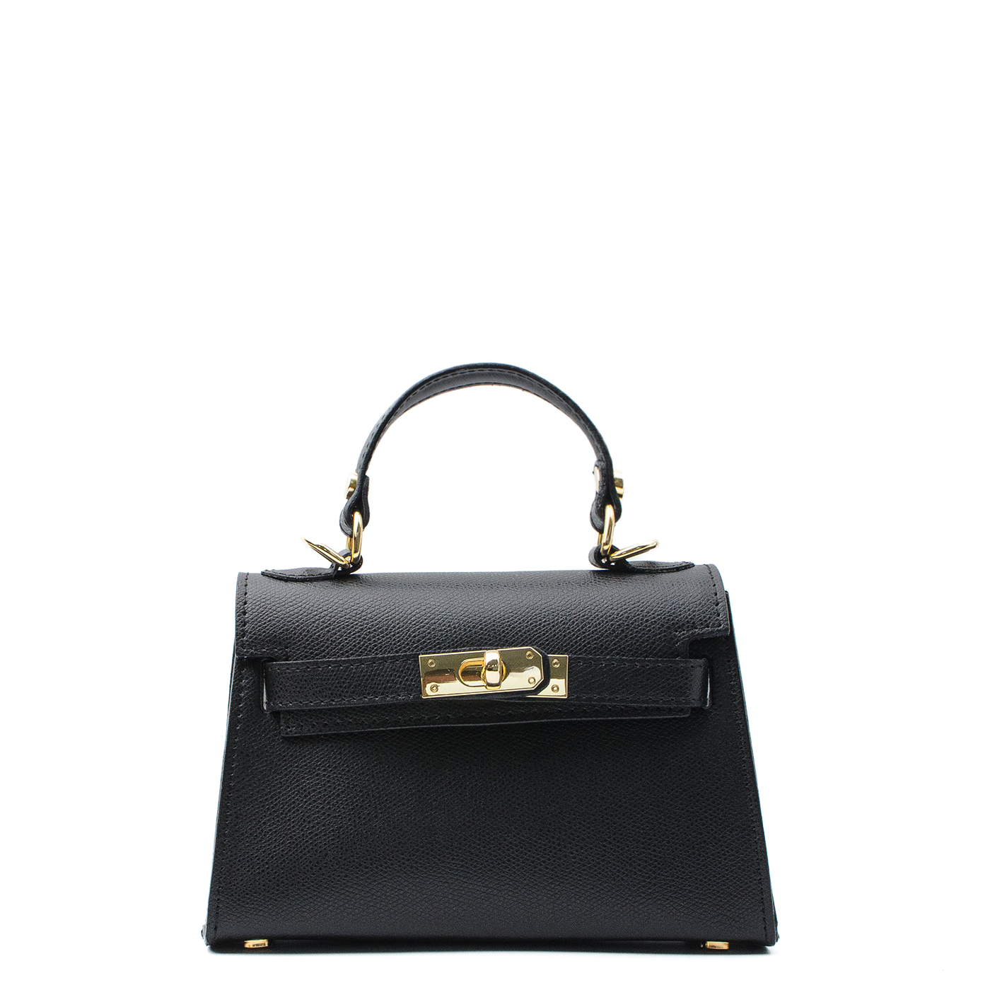 Leather bag "Trento" in saffiano, black