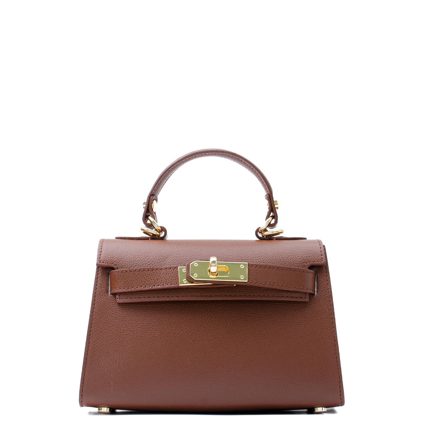 Leather bag "Trento" in saffiano, Chocolate