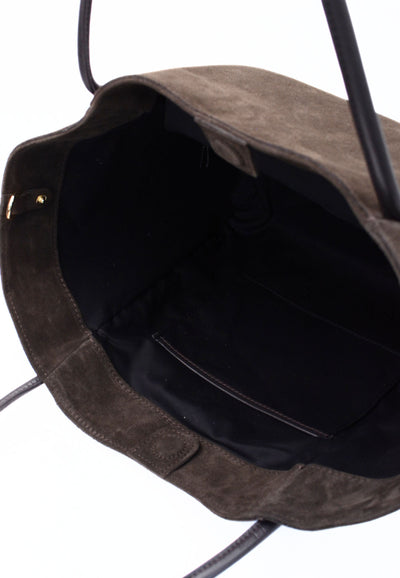 Shoppingväska "Florence XL" i mocka Espresso Ash